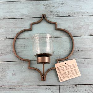 Operwork Wrought Iron Wall Sconce Candle Holder